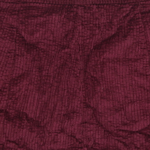 Cameo Rose Womens Purple  Cotton A-Line Skirt Size 28 in   Button