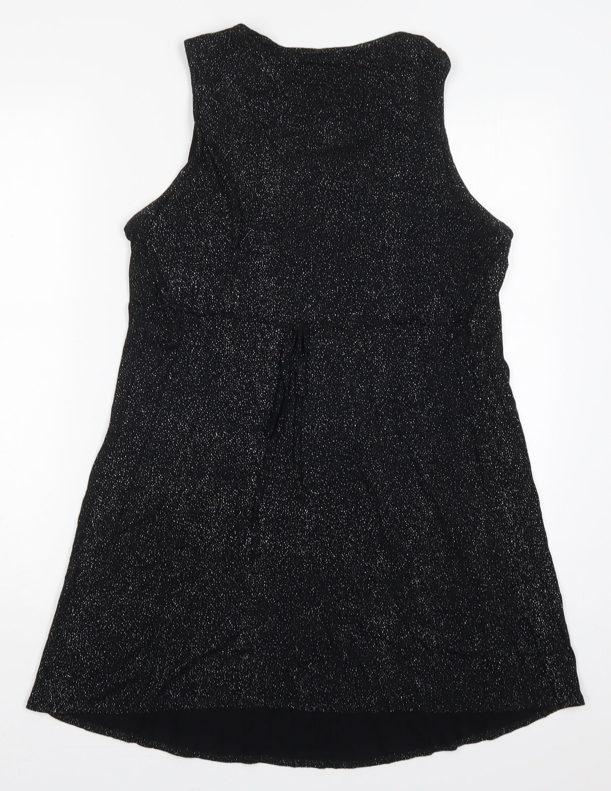Dorothy Perkins Womens Black  Viscose Basic Tank Size 16 Round Neck