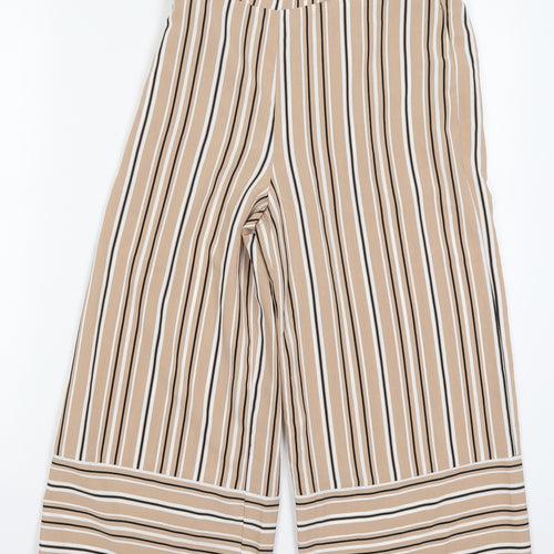 New Look Girls Beige Striped Polyester Capri Trousers Size 12 Years  Regular