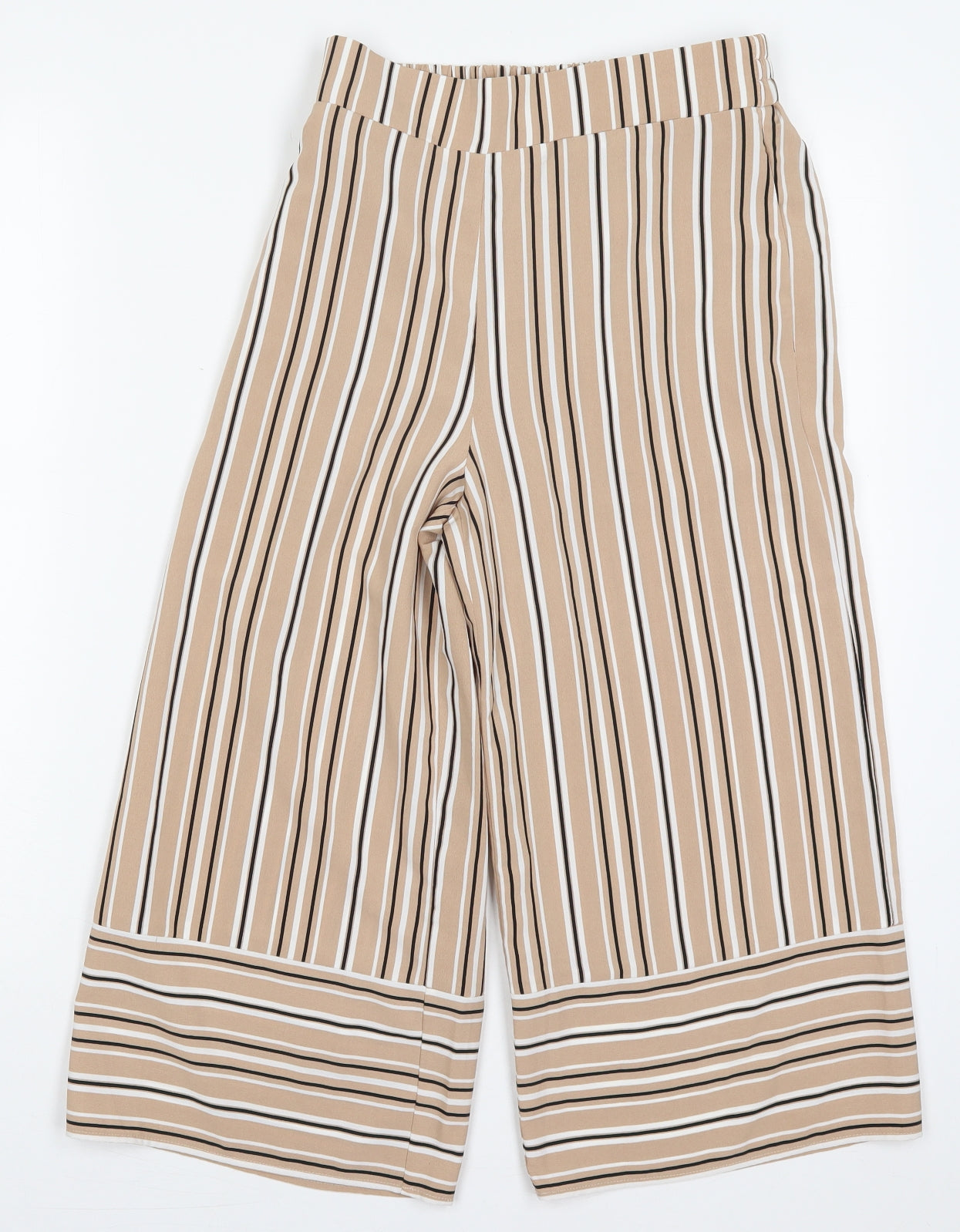 New Look Girls Beige Striped Polyester Capri Trousers Size 12 Years  Regular