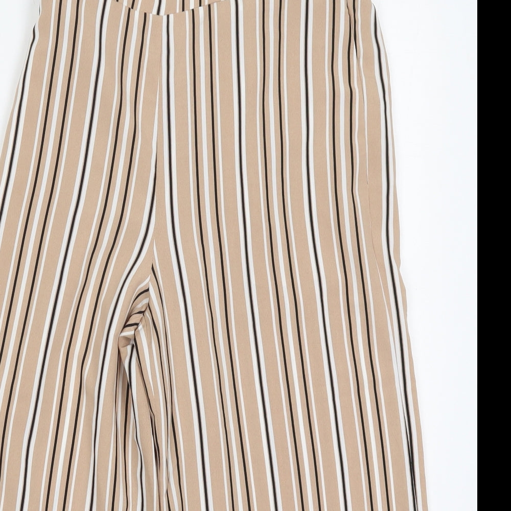New Look Girls Beige Striped Polyester Capri Trousers Size 12 Years  Regular