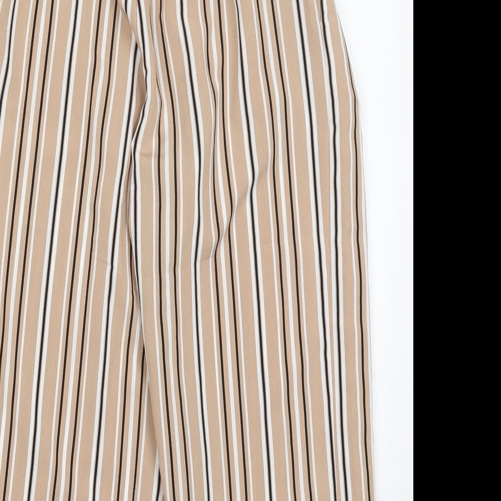 New Look Girls Beige Striped Polyester Capri Trousers Size 12 Years  Regular