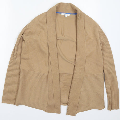 89th & Madison Womens Brown V-Neck  Rayon Cardigan Jumper Size M