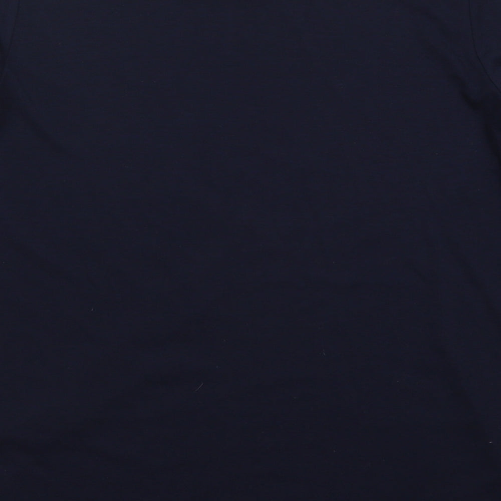 Bonmarché Womens Blue Animal Print Polyester Basic T-Shirt Size 16 Round Neck