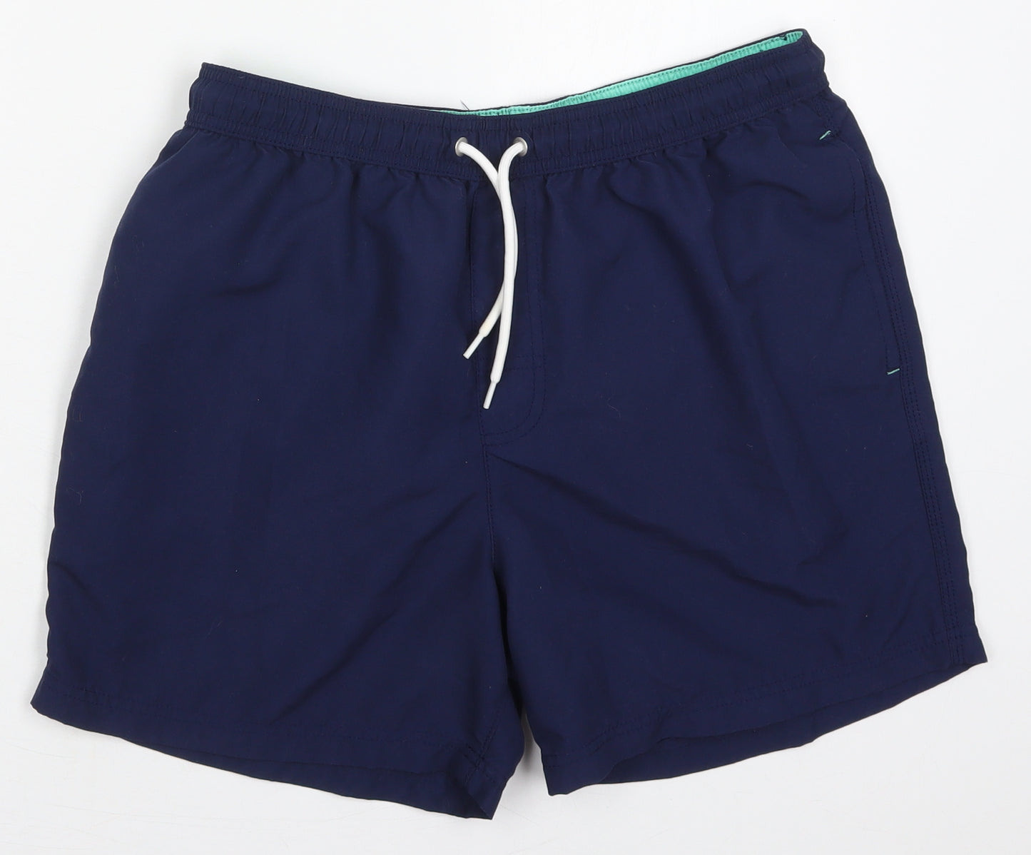 George Mens Blue  Polyester Athletic Shorts Size M  Regular Drawstring - Swim Shorts