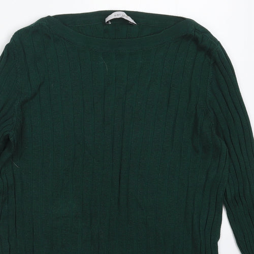 Marks and Spencer Womens Green Crew Neck  Viscose Pullover Jumper Size 8