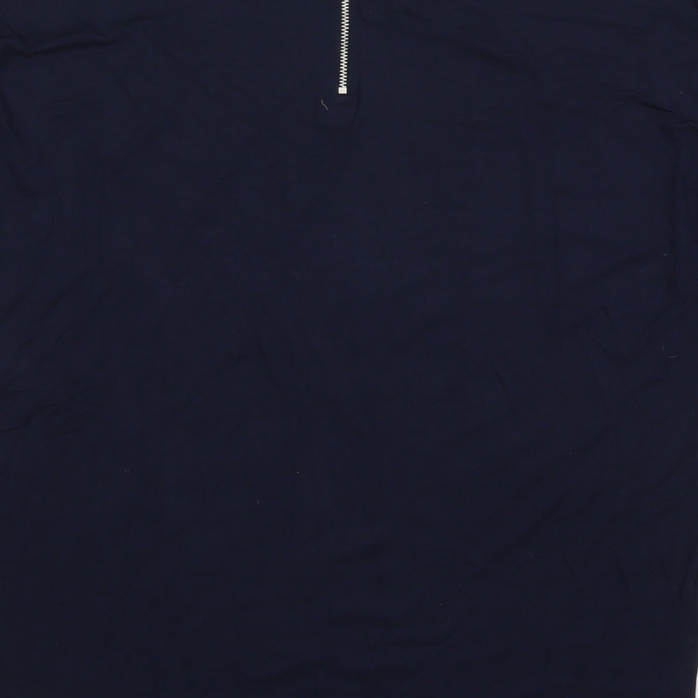 Select Womens Blue  Viscose Basic T-Shirt Size 12 Round Neck