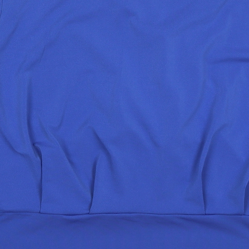H&M Womens Blue  Polyester Basic Blouse Size L V-Neck