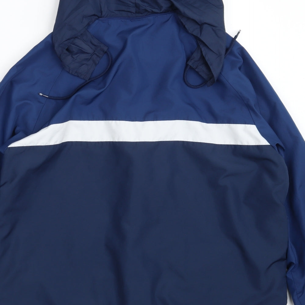 adidas Mens Blue Striped  Jacket  Size L  Zip - Performance