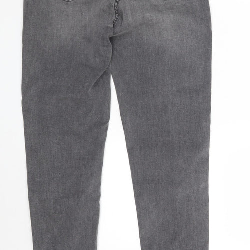 Marks and Spencer Womens Grey  Lyocell Skinny Jeans Size 8 L28 in Slim Zip