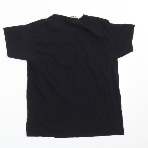 Fruit of the Loom Boys Black  100% Cotton Pullover T-Shirt Size 7-8 Years Round Neck  - Gamer