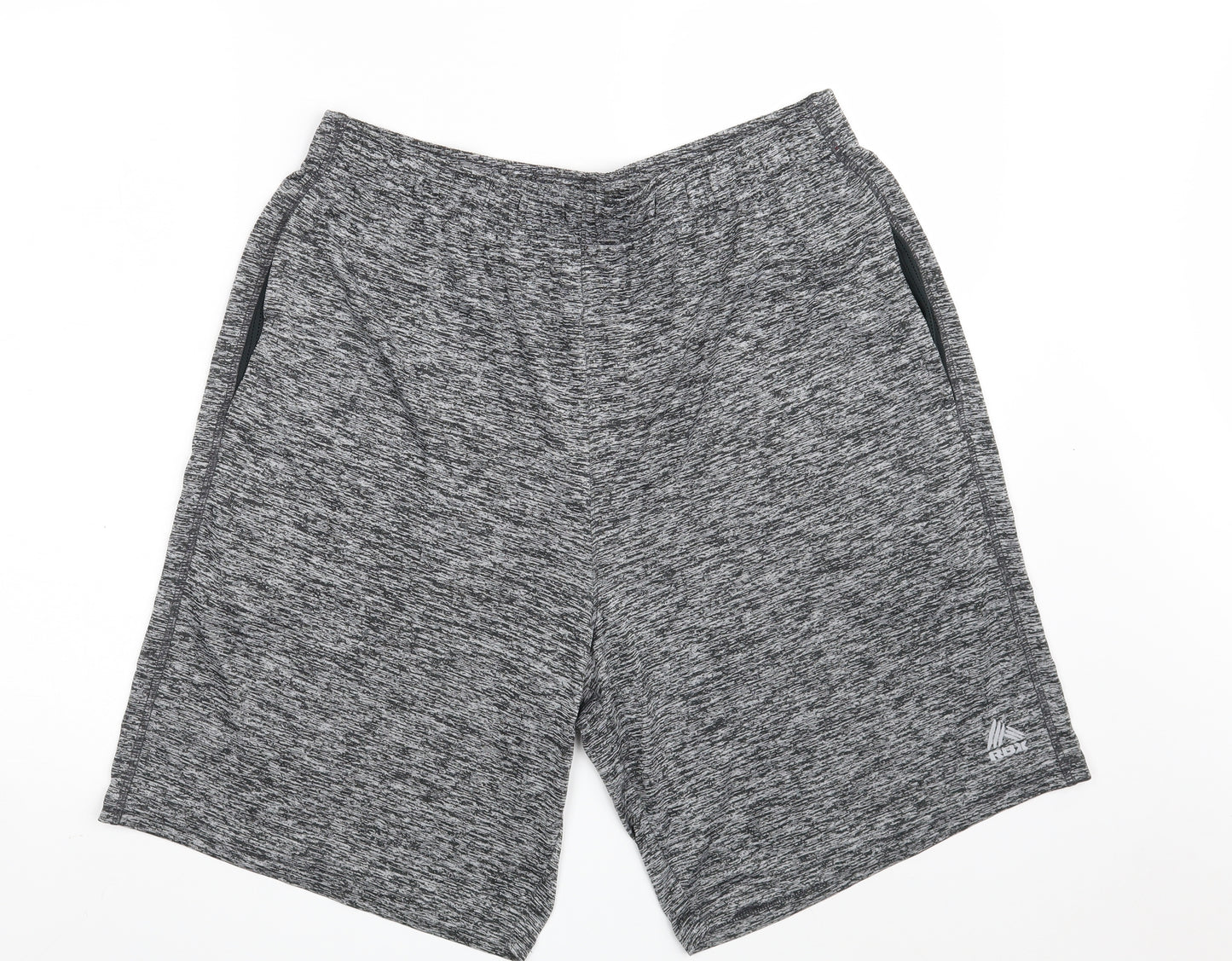 RBX Mens Grey  Polyester Sweat Shorts Size XL L10 in Regular  - Performance