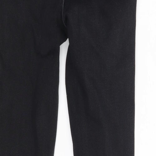 New Look Girls Black  Cotton Jegging Jeans Size 12 Years  Slim Zip - Distressed