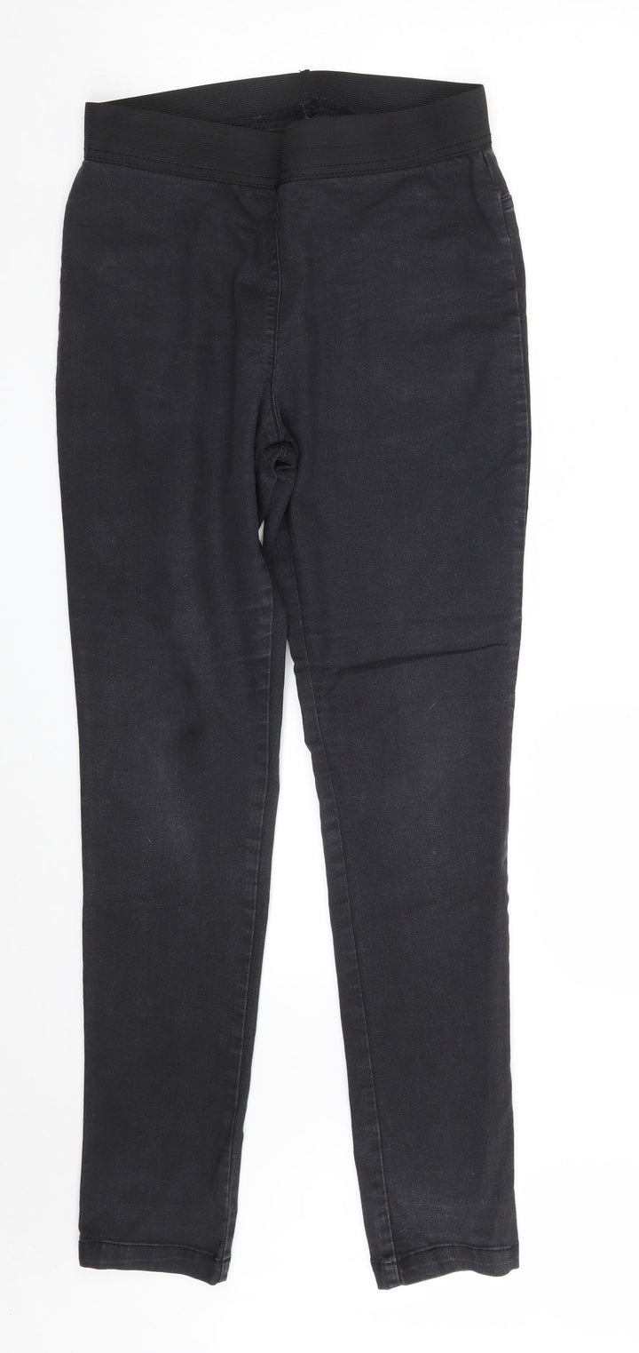 Marks and Spencer Womens Black  Cotton Jegging Jeans Size 12 L30 in Slim