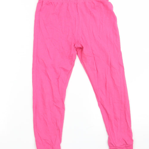 F&F Girls Pink  Cotton Carrot Trousers Size 7-8 Years  Slim
