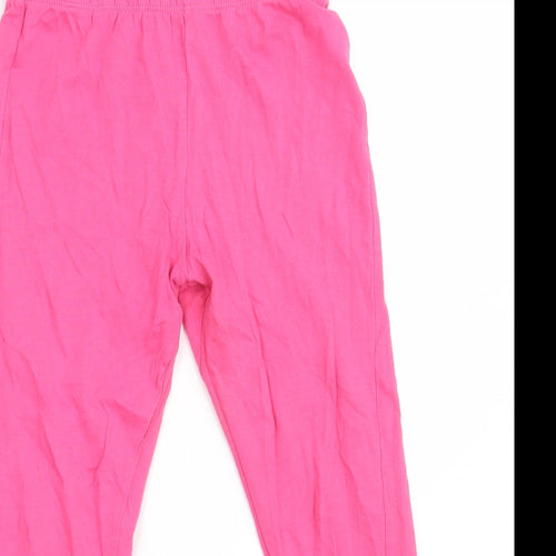 F&F Girls Pink  Cotton Carrot Trousers Size 7-8 Years  Slim