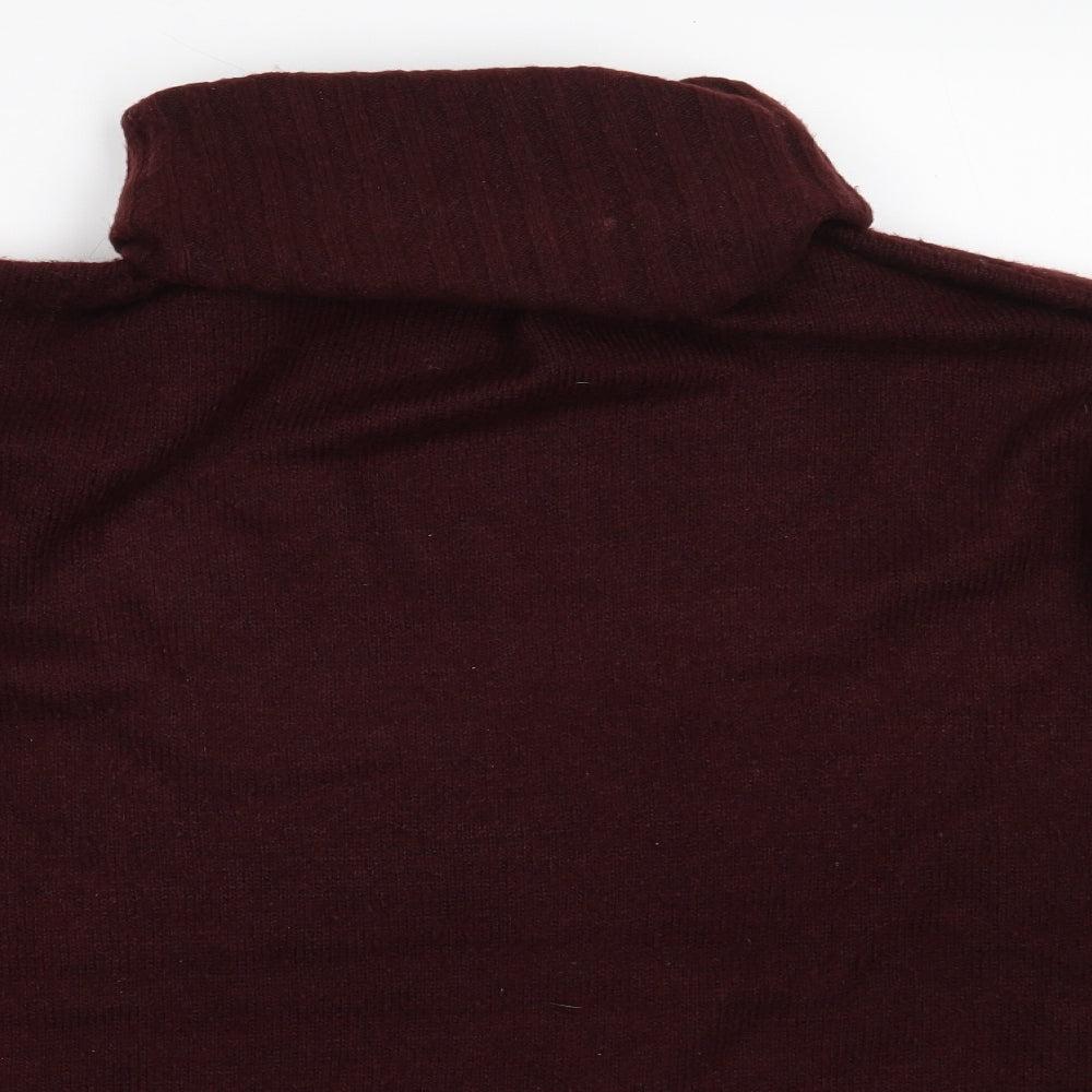 Primark Womens Purple High Neck  Acrylic Pullover Jumper Size 10