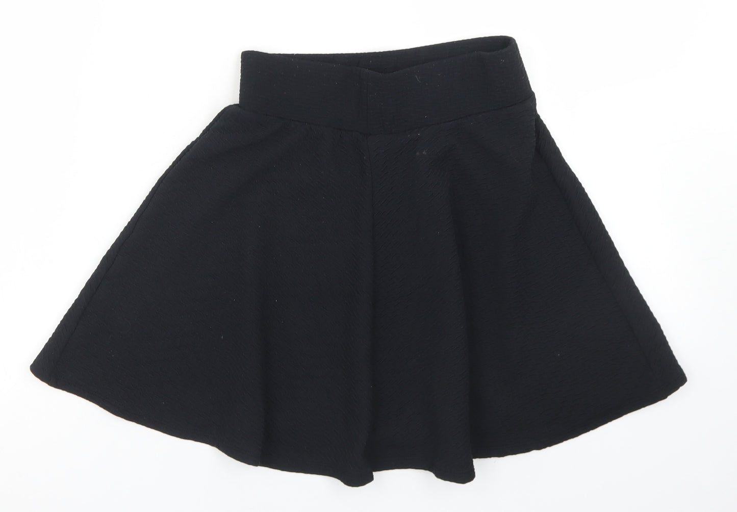 Candy Couture Girls Black  Polyester Skater Skirt Size 11 Years  Regular