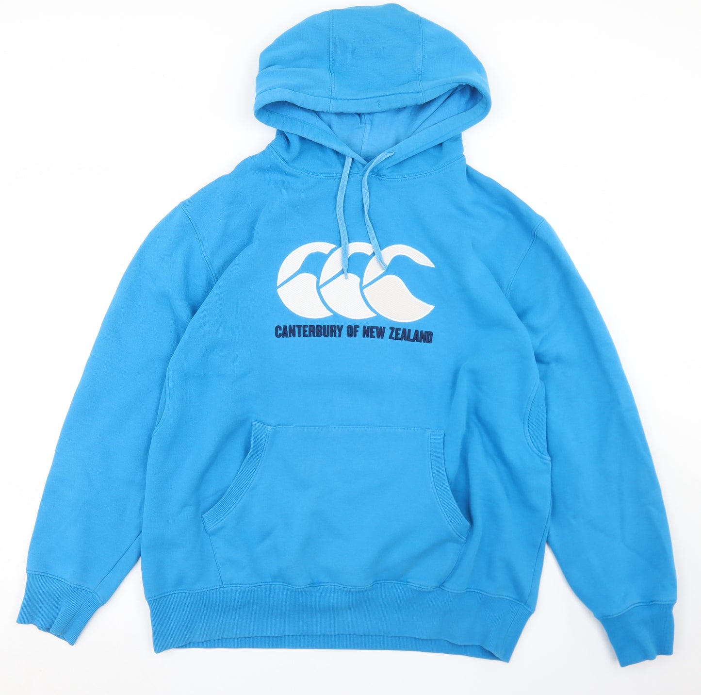 Canterbury Mens Blue  Cotton Pullover Hoodie Size XL