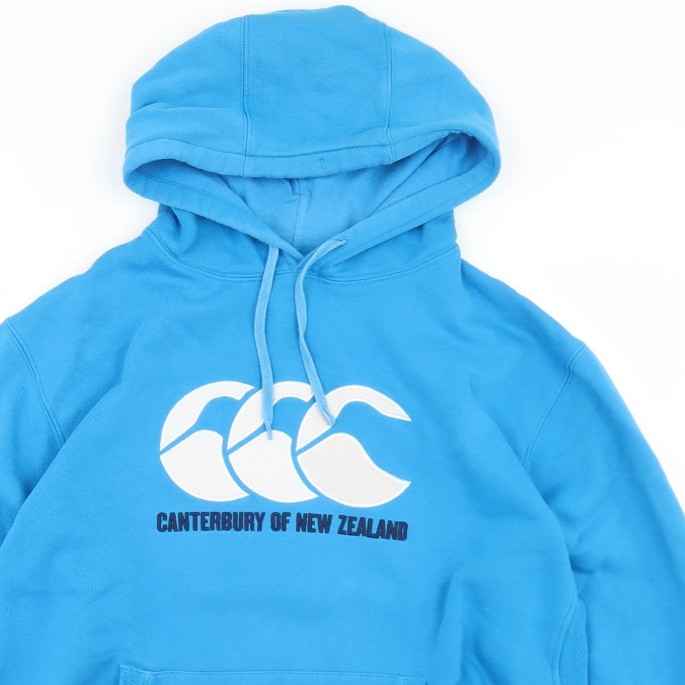 Canterbury Mens Blue  Cotton Pullover Hoodie Size XL