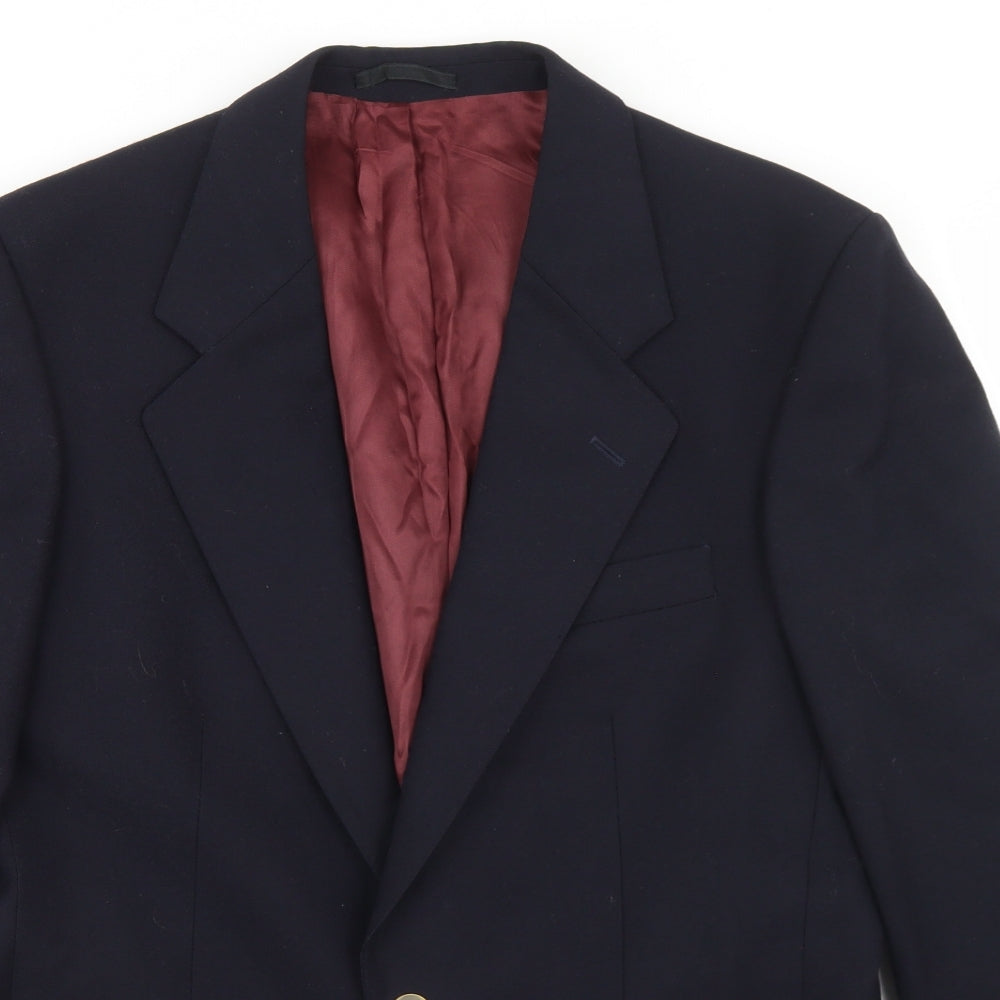Magee Mens Blue  Wool Jacket Blazer Size 38