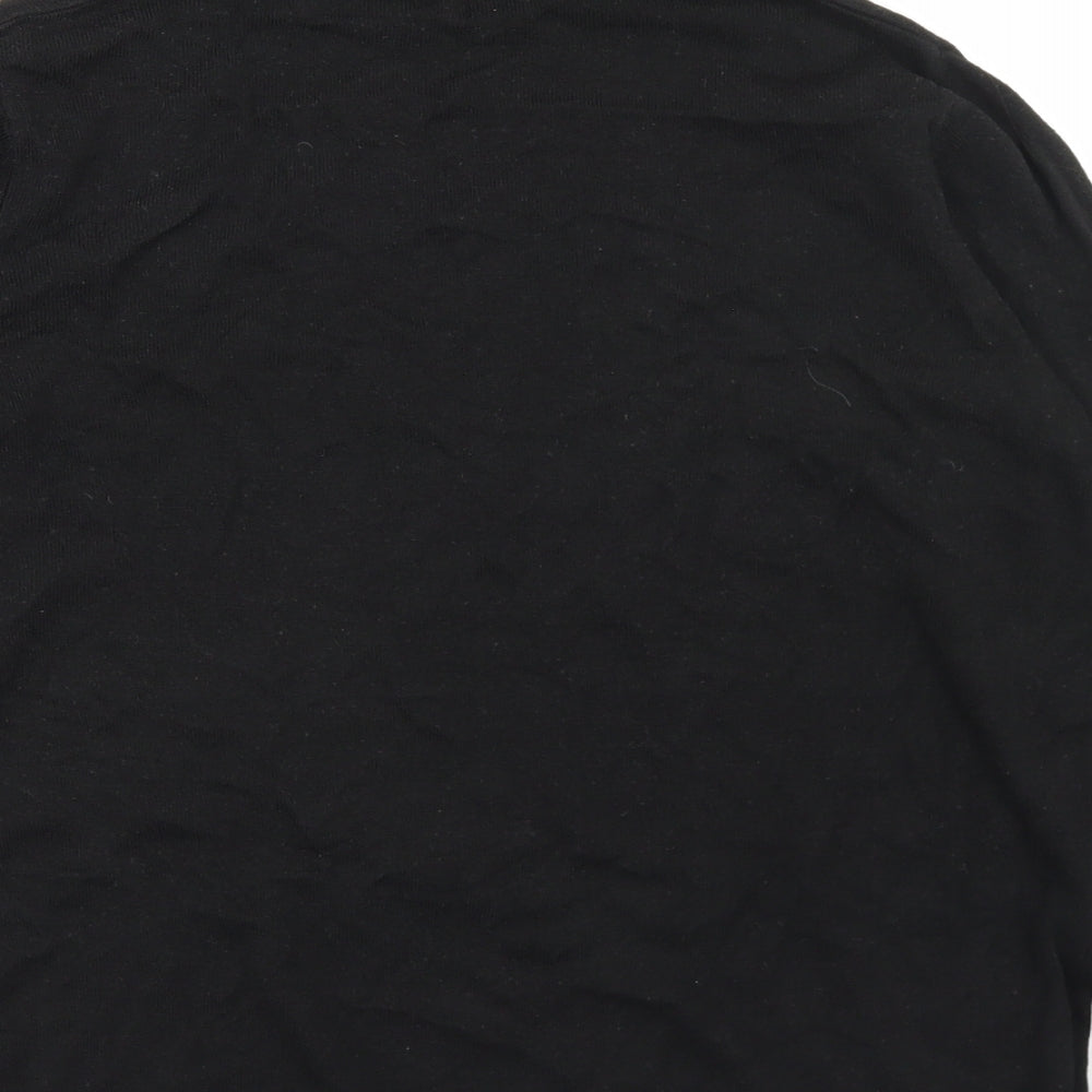 Marks and Spencer Womens Black Roll Neck  Acrylic Pullover Jumper Size 16