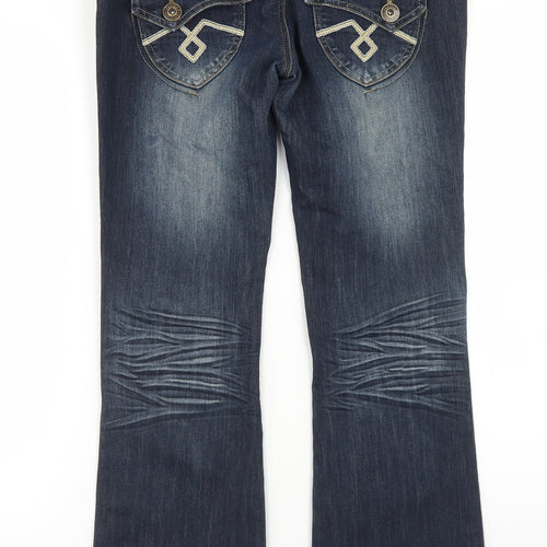 Parisian Womens Blue  Cotton Bootcut Jeans Size 20 L28 in Slim Button
