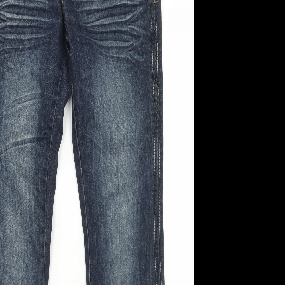 Parisian Womens Blue  Cotton Bootcut Jeans Size 20 L28 in Slim Button