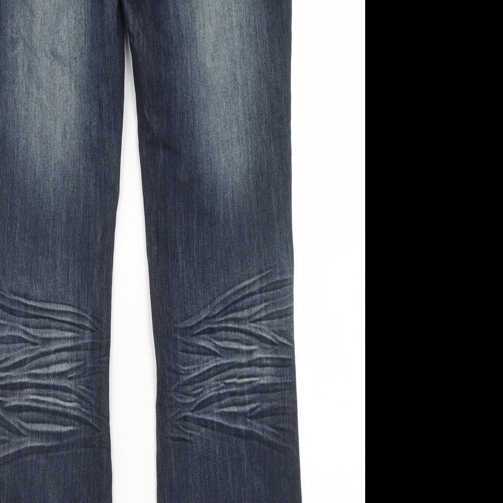 Parisian Womens Blue  Cotton Bootcut Jeans Size 20 L28 in Slim Button