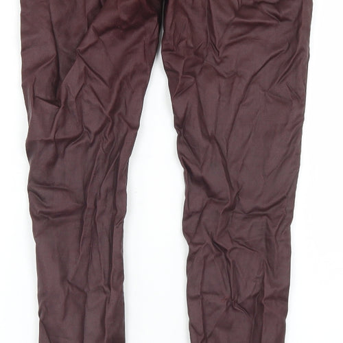 Parisian Womens Purple  Viscose Skinny Jeans Size 8 L27 in Regular Button
