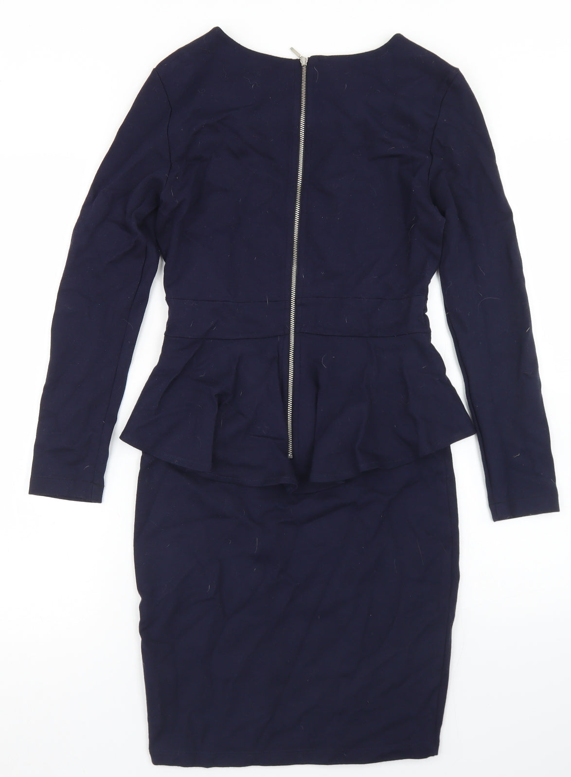 Limited Collection Womens Blue  Viscose Pencil Dress  Size 6  Crew Neck