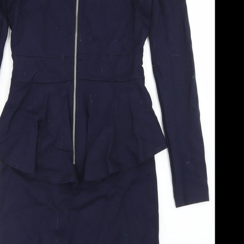 Limited Collection Womens Blue  Viscose Pencil Dress  Size 6  Crew Neck
