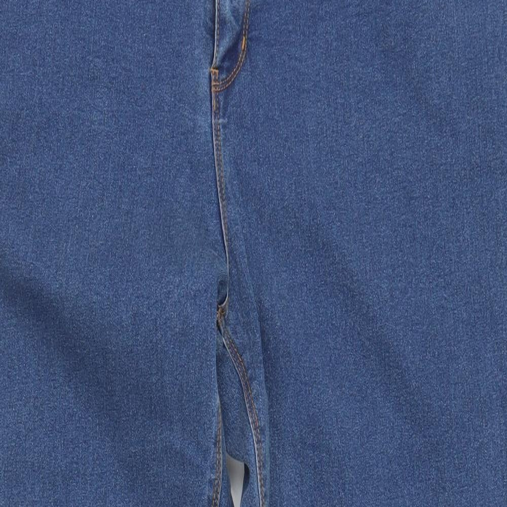 Avon Womens Blue  Cotton Bootcut Jeans Size 22 L29 in Regular Button
