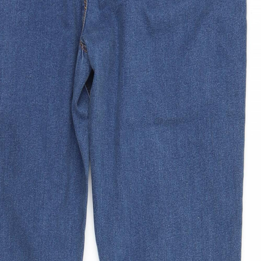 Avon Womens Blue  Cotton Bootcut Jeans Size 22 L29 in Regular Button
