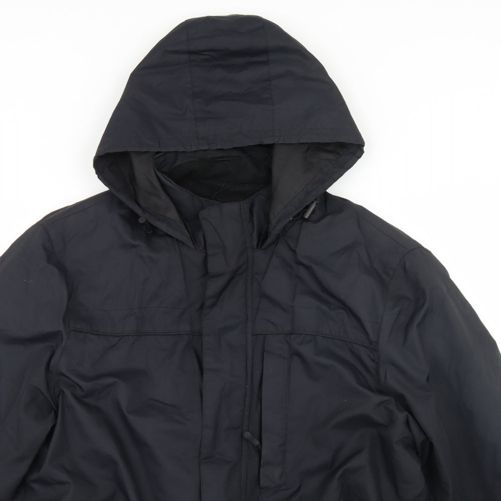 F&F Mens Black   3-in-1 Jacket Coat Size XL  Zip