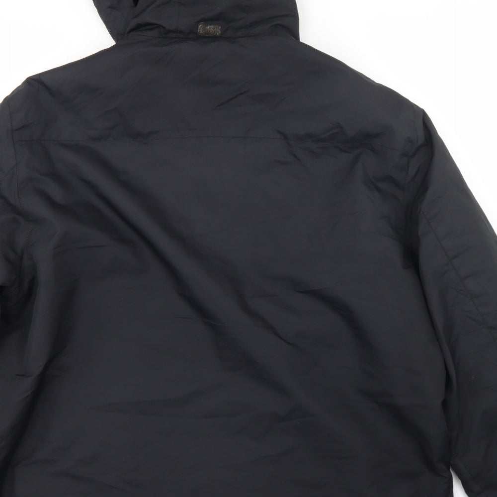 F&F Mens Black   3-in-1 Jacket Coat Size XL  Zip