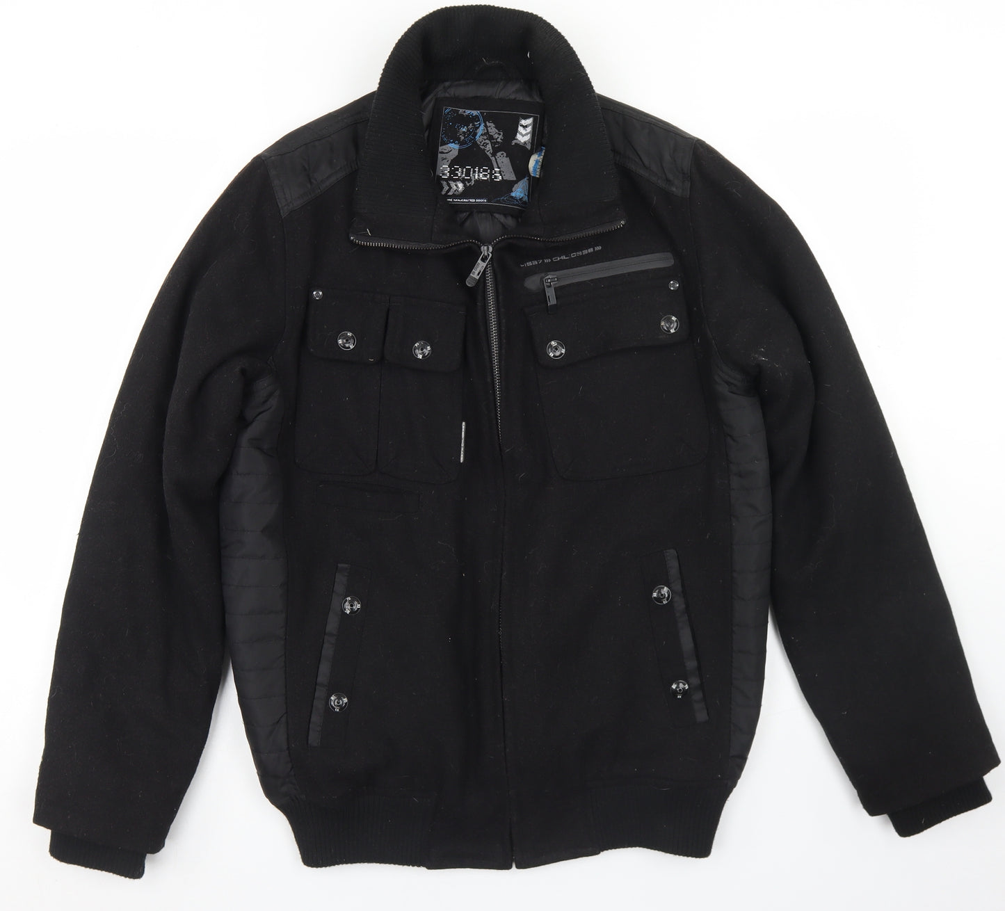 George Mens Black   Jacket  Size M  Zip