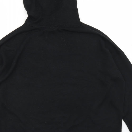 Select Womens Black  Acrylic Pullover Hoodie Size XL   - cROPPED