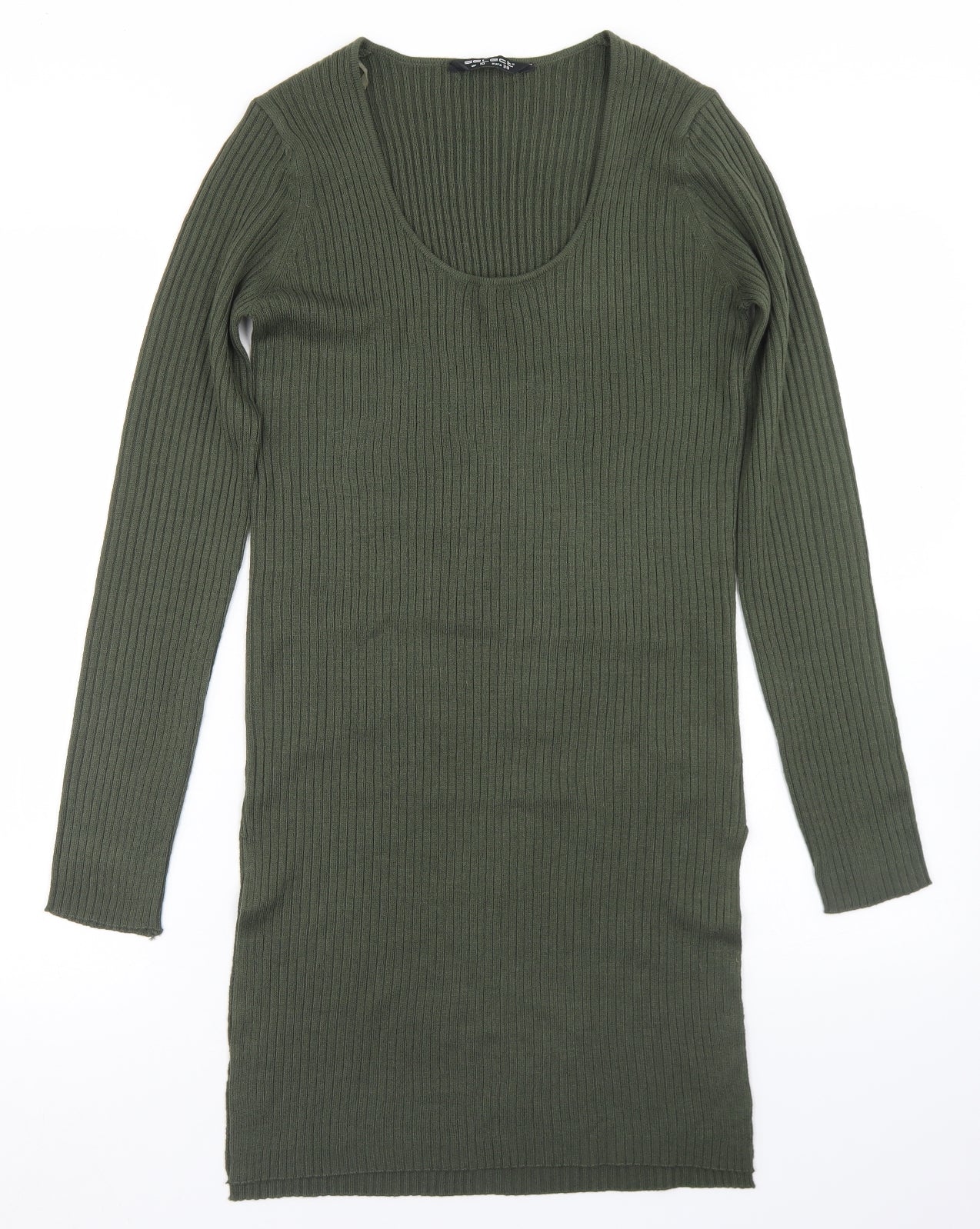 Select Womens Green  Acrylic Bodycon  Size 10  V-Neck
