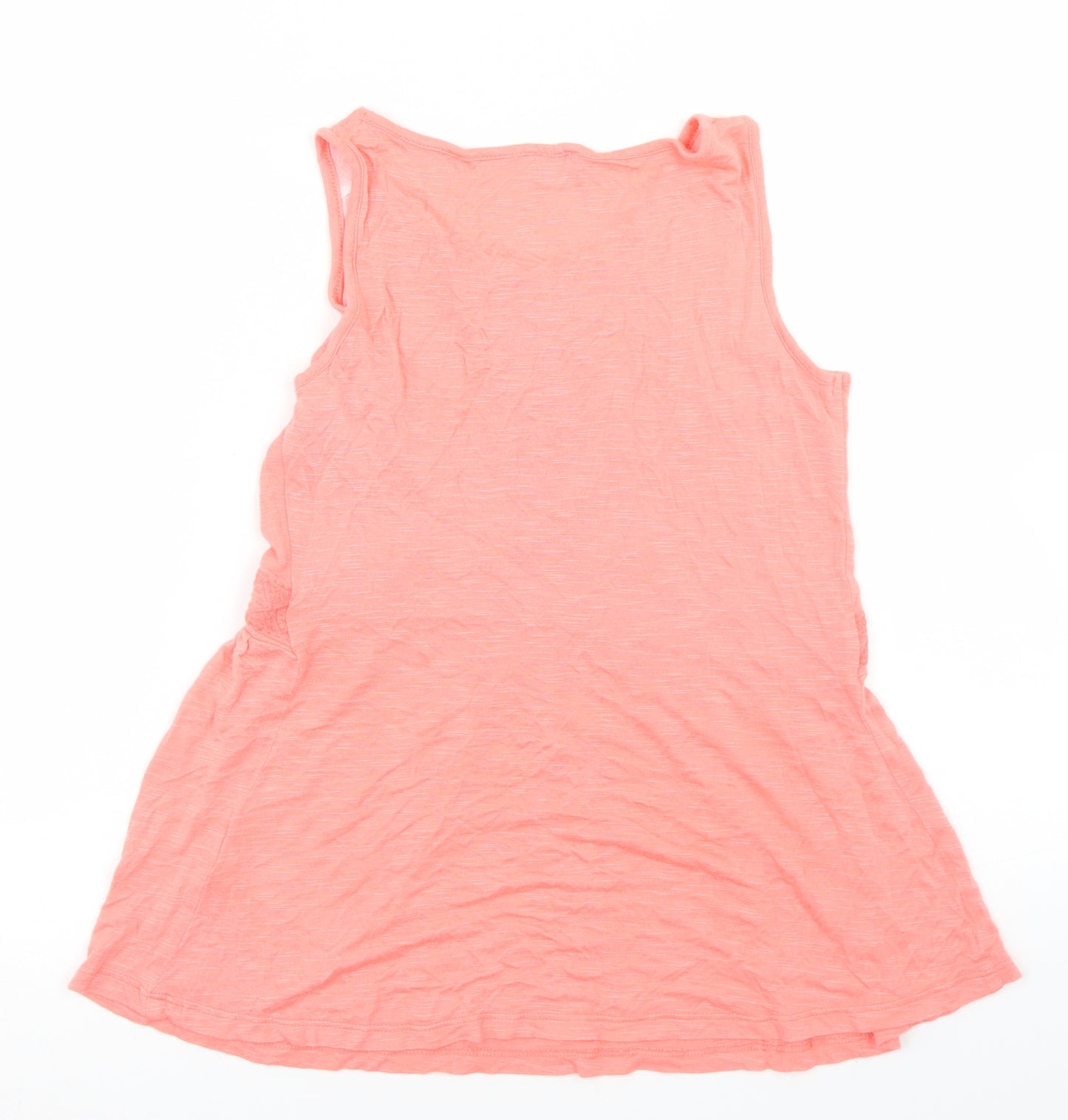 F&F Girls Orange  Viscose Basic Tank Size 11-12 Years Round Neck