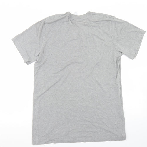 Canvas Womens Grey  Polyester Basic T-Shirt Size M Crew Neck - Summer Madness