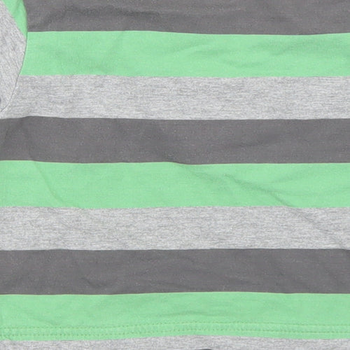 George Boys Multicoloured Striped Cotton Basic T-Shirt Size 9-12 Months Crew Neck