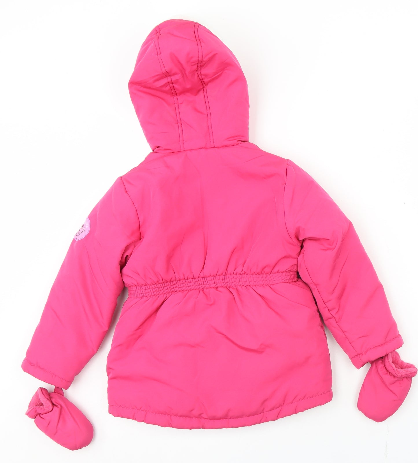 Nutmeg Girls Pink   Parka Coat Size 5-6 Years  Zip - Peppa Pig