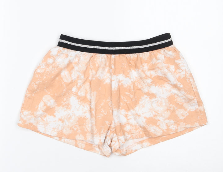 New Look  Girls Orange  Polyester Sweat Shorts Size S  Regular