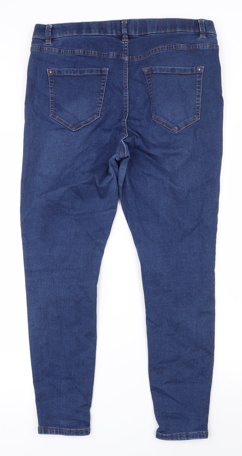 Nwe Look Womens Blue  Cotton Jegging Jeans Size 16 L26 in Regular