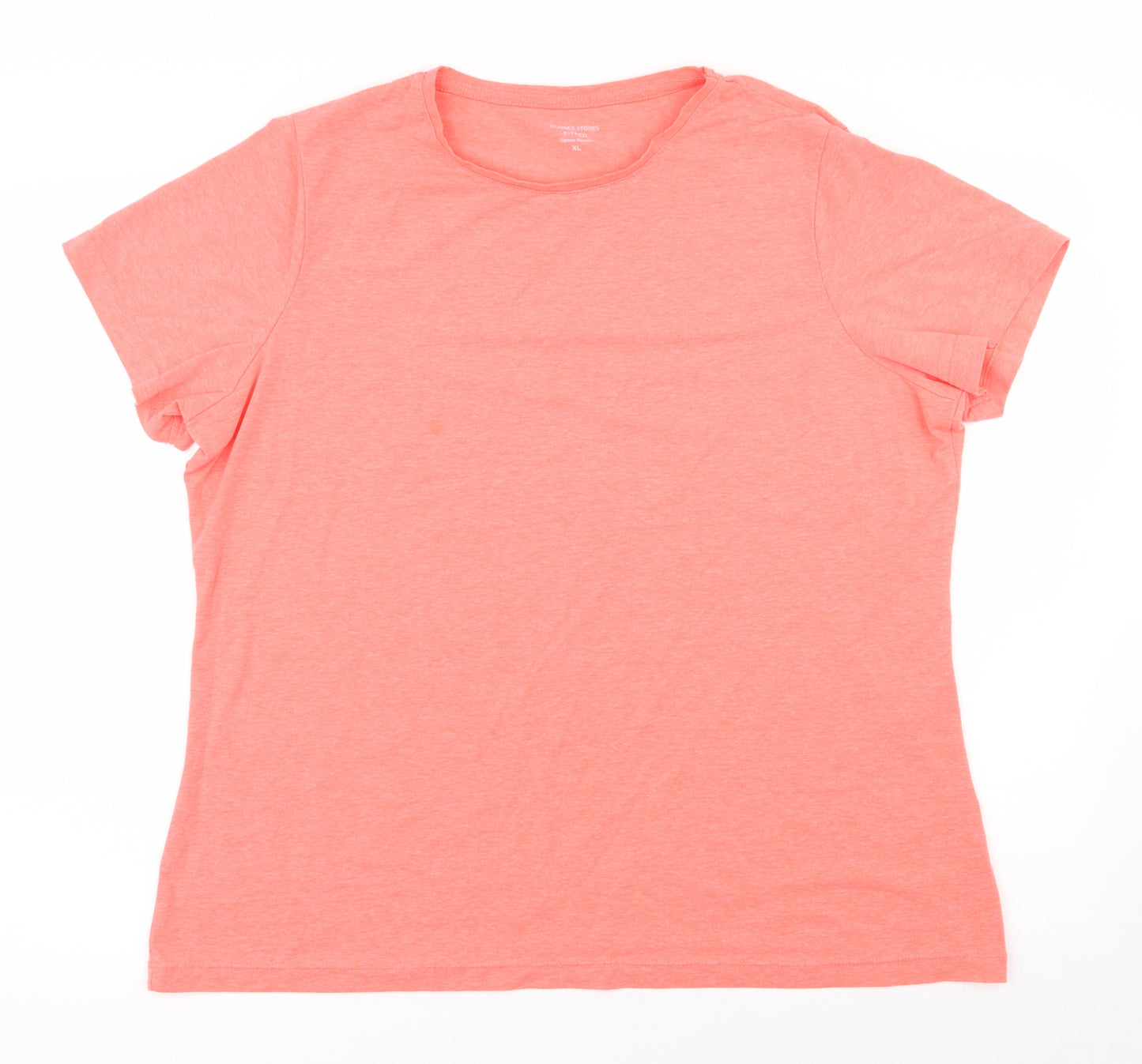 Dunnes Stores Womens Orange  Polyester Basic T-Shirt Size XL Round Neck