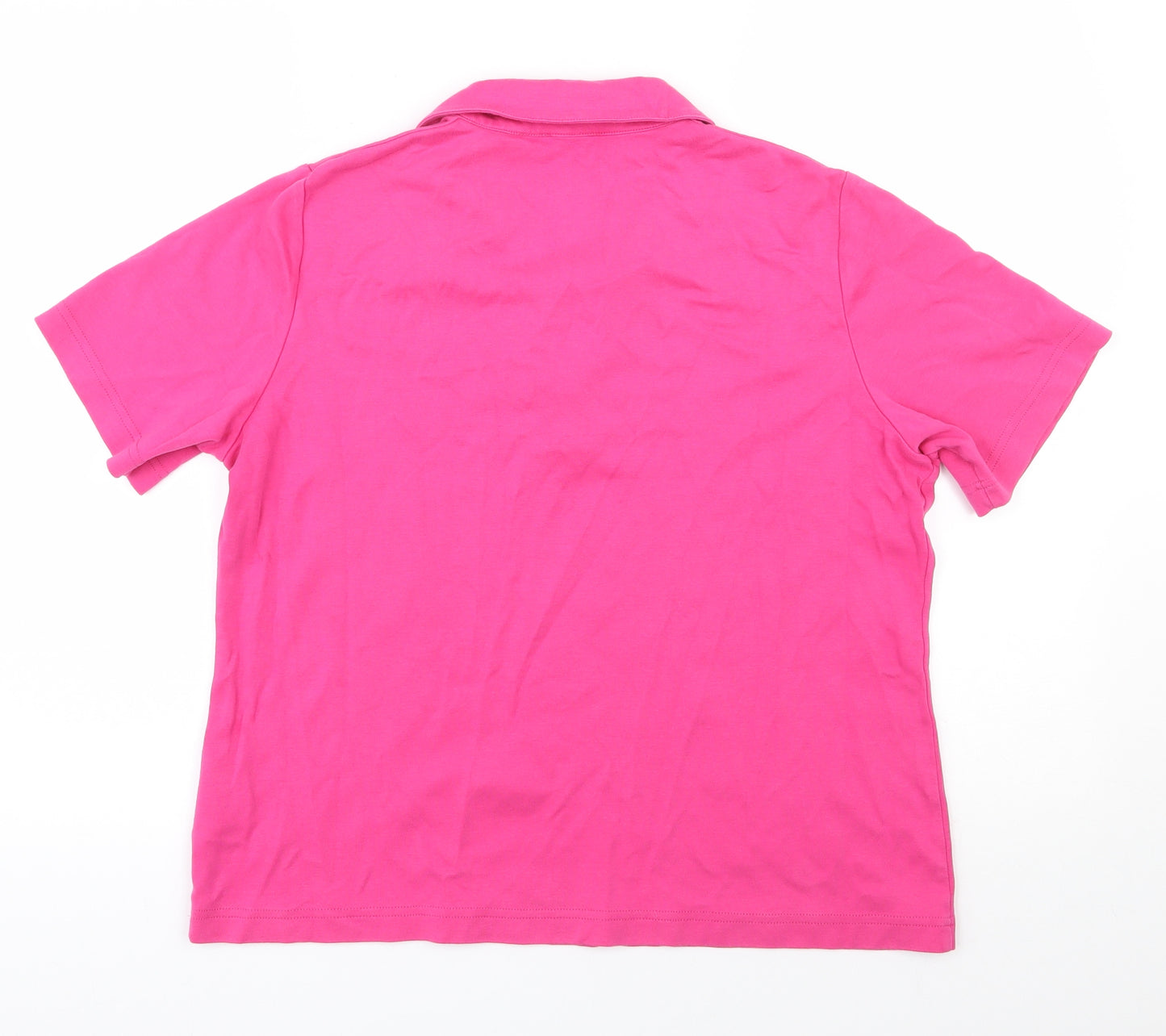 Rabe Womens Pink  Cotton Basic T-Shirt Size 18 V-Neck