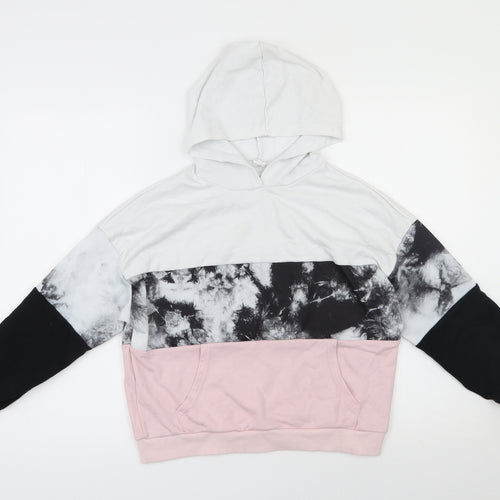 SheIn Girls Multicoloured  Cotton Pullover Hoodie Size 11-12 Years  Pullover