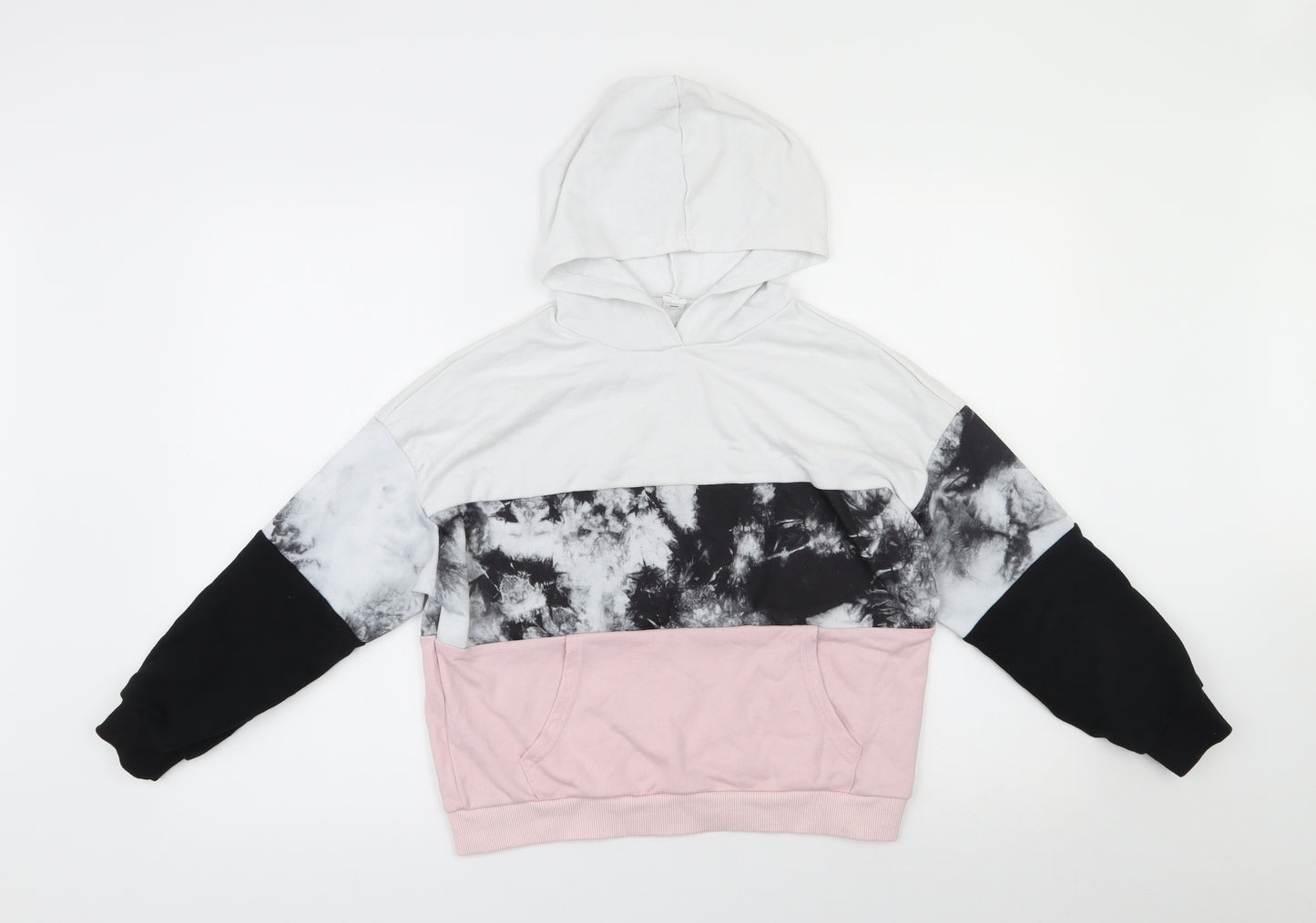 SheIn Girls Multicoloured  Cotton Pullover Hoodie Size 11-12 Years  Pullover