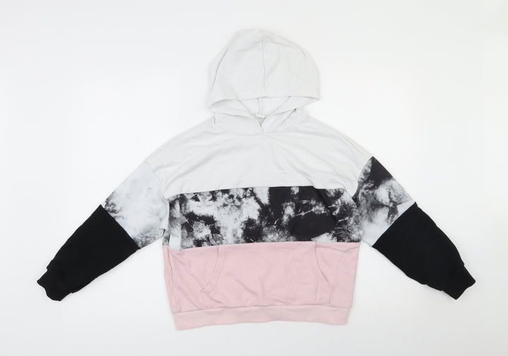 SheIn Girls Multicoloured  Cotton Pullover Hoodie Size 11-12 Years  Pullover
